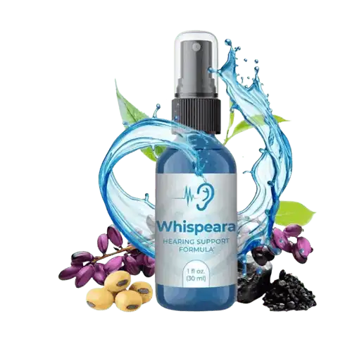 Whispeara hearing support supplement bottle